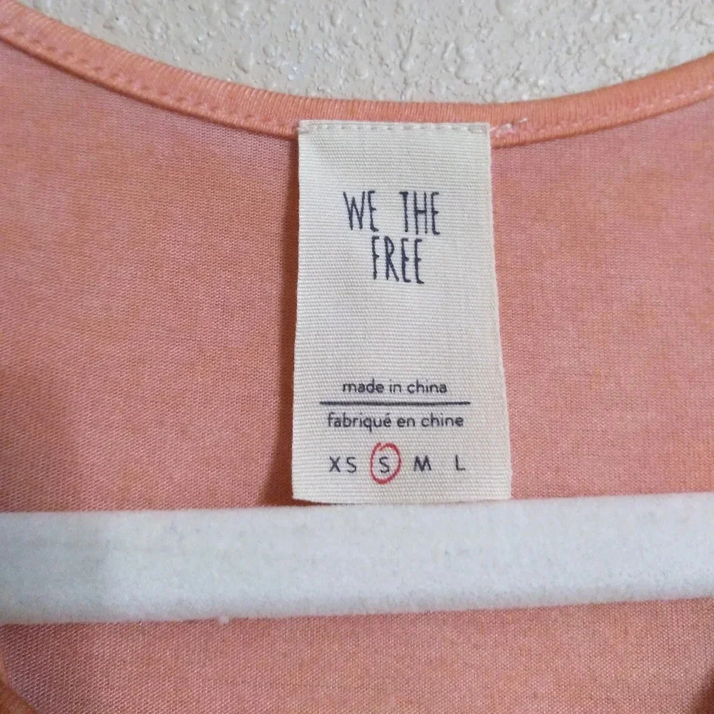 Free People Amelia Tank Top In Peach Size Small